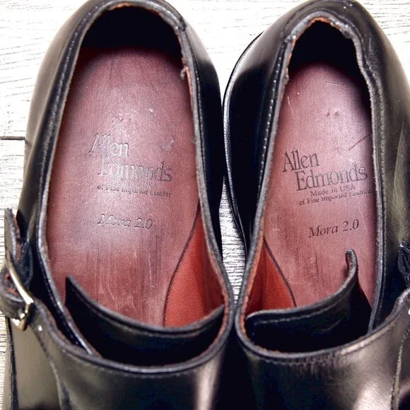 Allen Edmonds MORA 2.0 Monkstrap 9.5 D Black * add $15 Cedar Trees